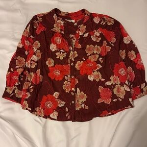 Porridge | Red Floral Blouse